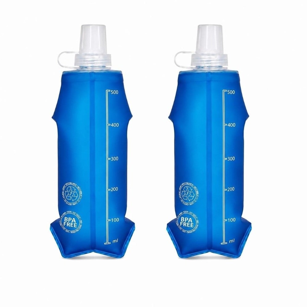 Collapsible Water Bottle - 2 Paket Botol Air Lipat TPU