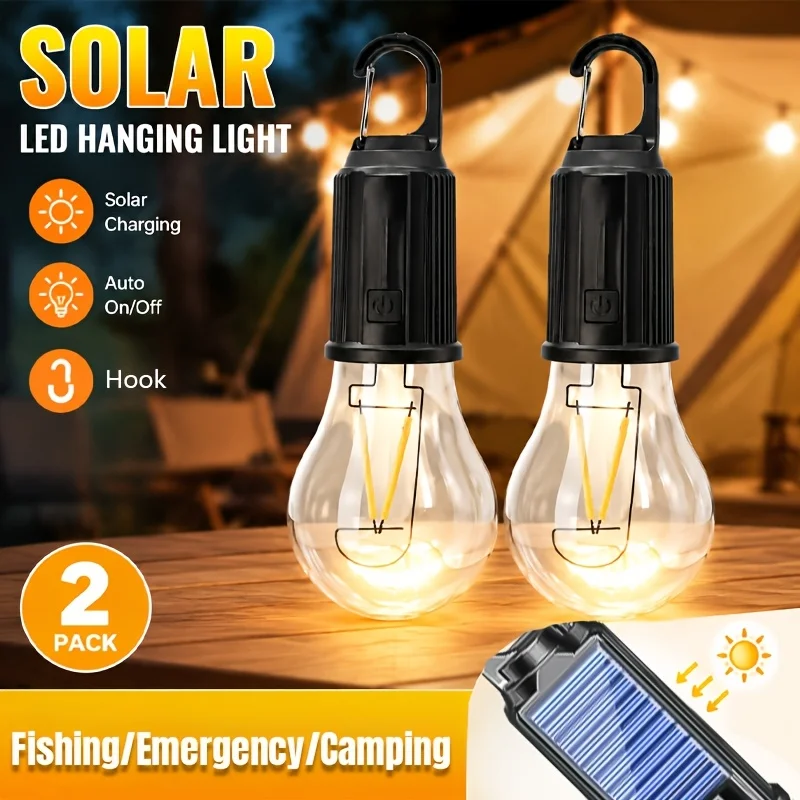 Camping Solar Lantern - Lampu Kemah LED Tenaga Surya Tipe-C