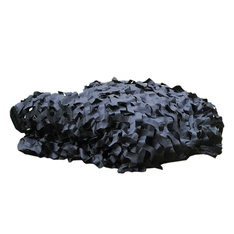 Outdoor Camping Exhibition - Jaring Kamuflase Hitam dengan Jaring Hiasan