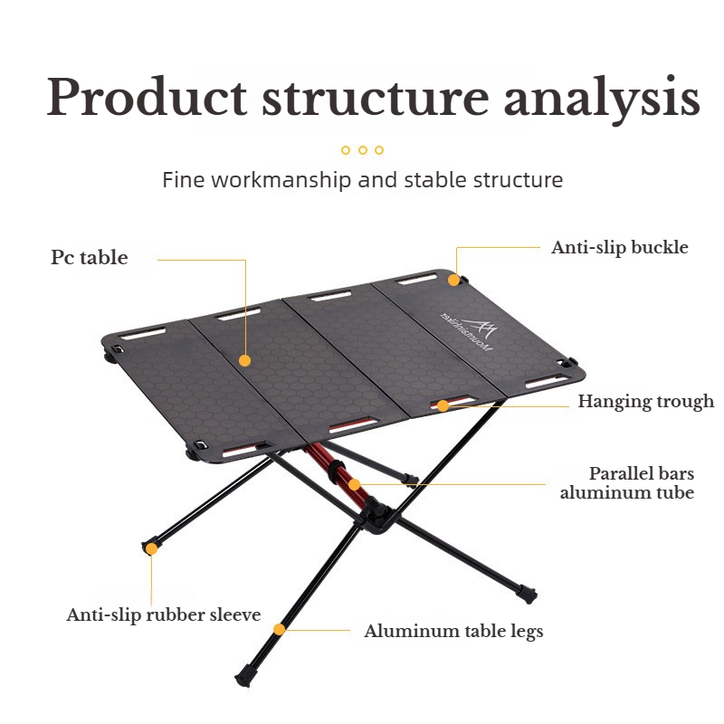 Outdoor Camping Folding Table - Meja Piknik Portabel MOUNTAINHIKER, Meja Pantai,