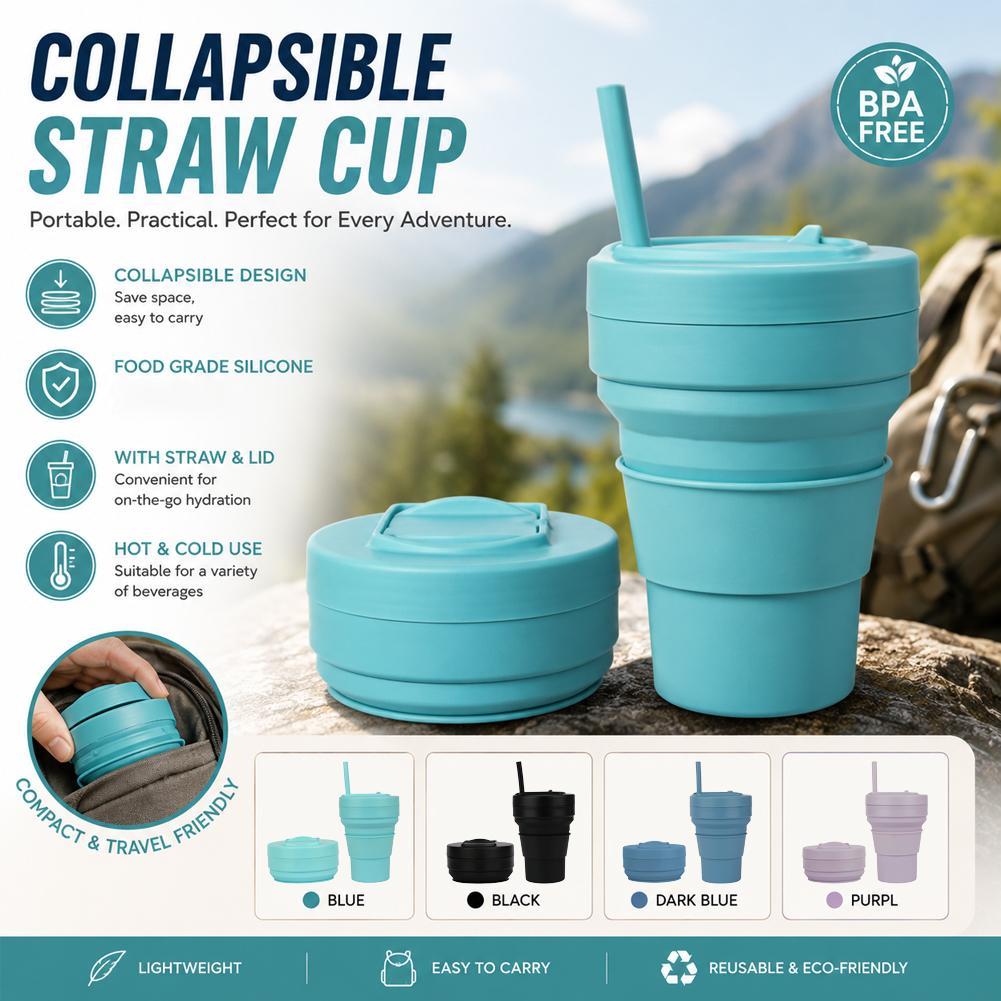 Collapsible Water Bottle - Cangkir Kopi Silikon Dapat Dilipat dengan