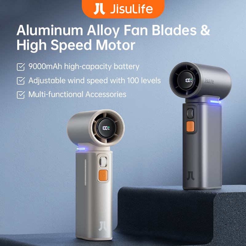 Outdoor Camping Misting Fan - JISULIFE kipas genggam Turbo portabel, kipas