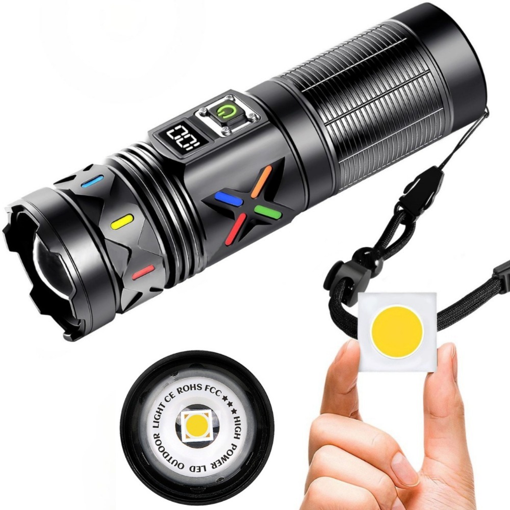 Outdoor Camping Lantern - Senter LED Daya Tinggi Zoom Teleskopik