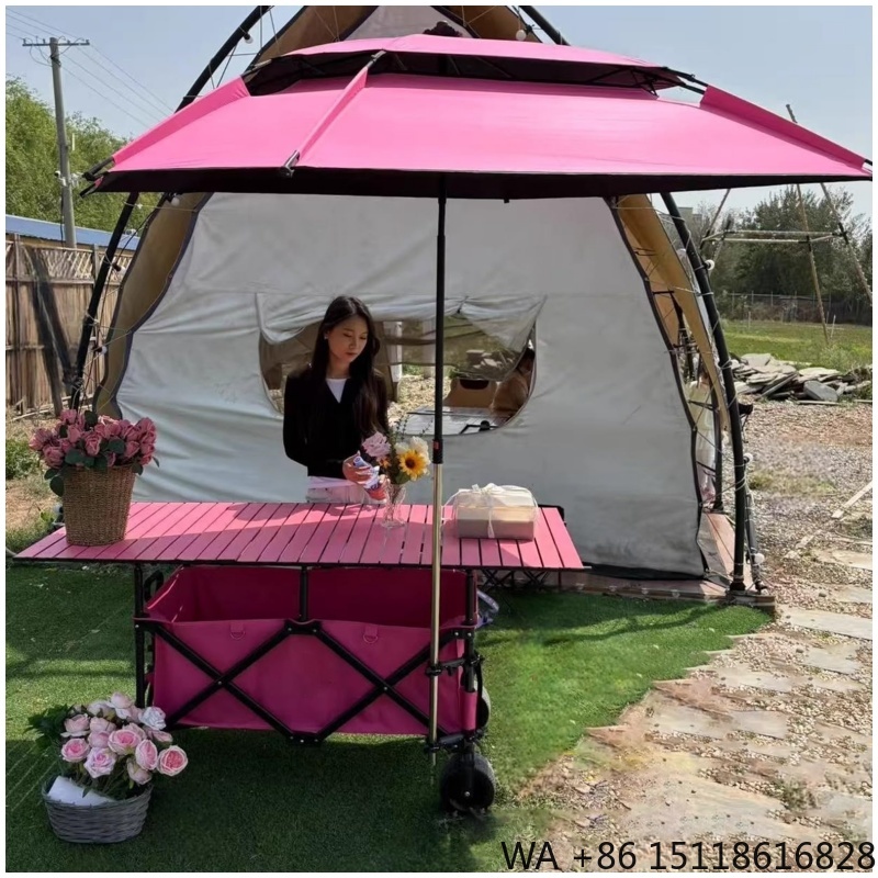 Outdoor Camping Folding Table - Gerobak Lipat Tugas Berat 420L Berkualitas