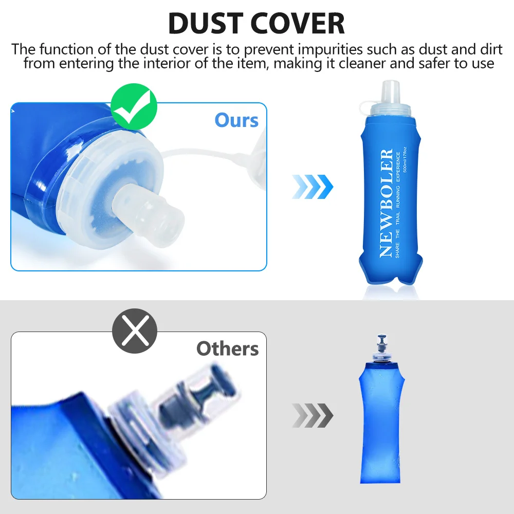 NEWBOLER 300/500ML Botol Air T - Collapsible Water Bottle ulasan dan harga