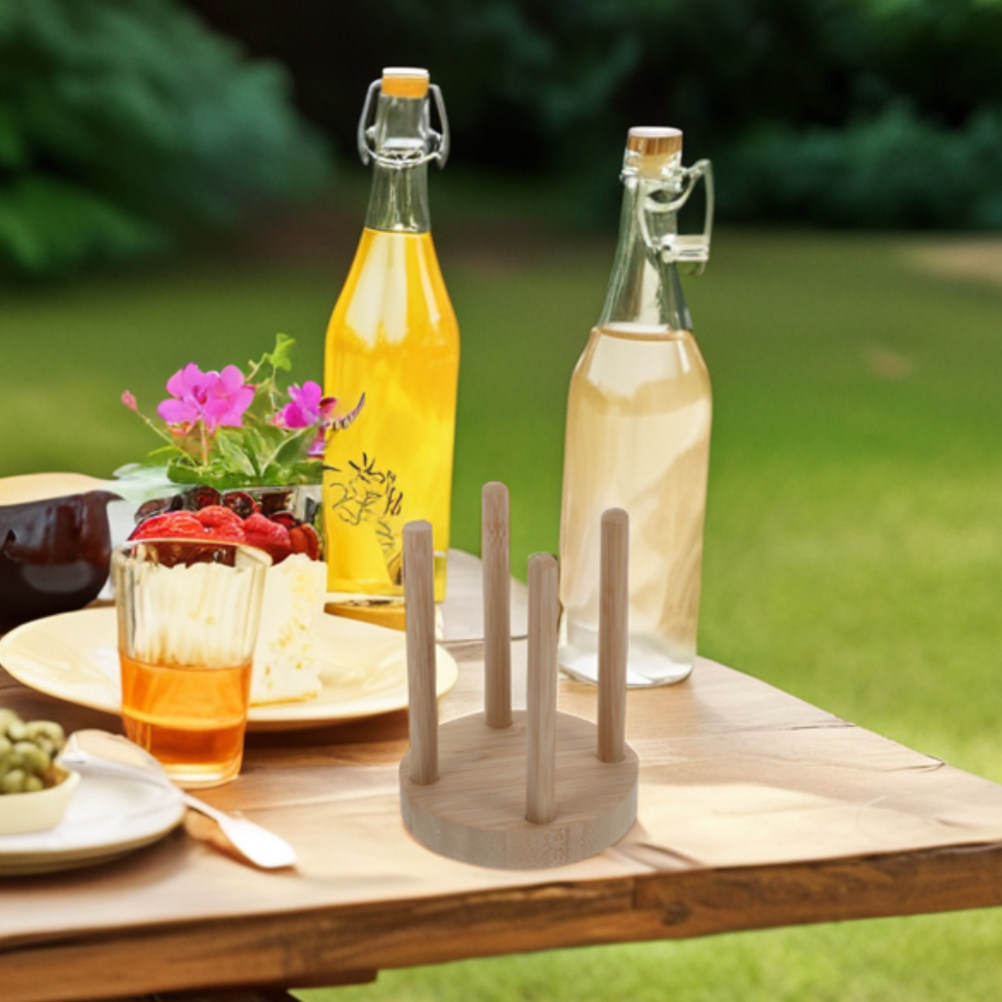 Tempat Gelas Kayu Kompak untuk - Outdoor Camping Activities ulasan dan harga