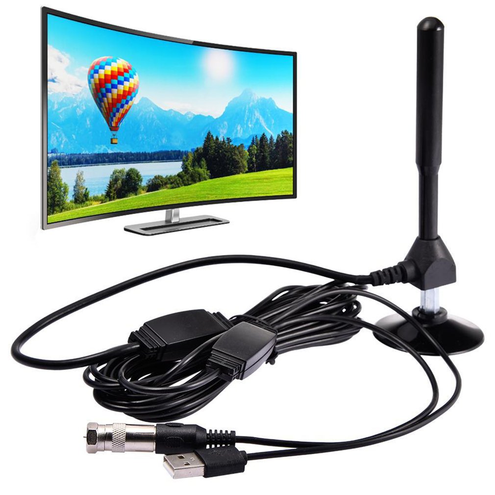 Kotak antena TV 4K FM/VHF/UHF, - Outdoor Camping Tv ulasan dan harga