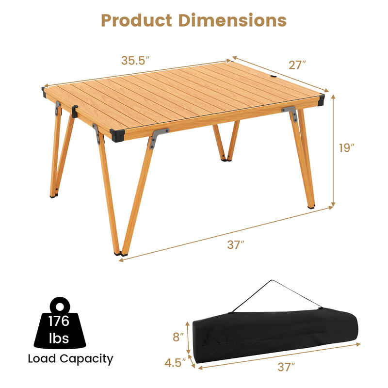 Meja Piknik Lipat Tunggal 93 x - Outdoor Camping Folding Table ulasan dan harga