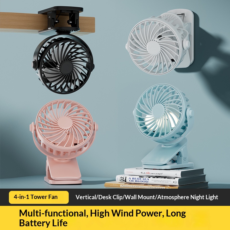 Kipas Jepit Portabel Isi Ulang - Outdoor Camping Misting Fan ulasan dan harga