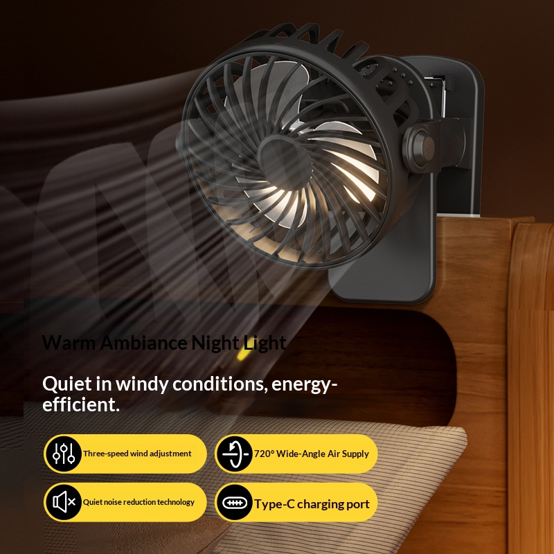 Kipas Jepit Portabel Isi Ulang - Outdoor Camping Misting Fan ulasan dan harga
