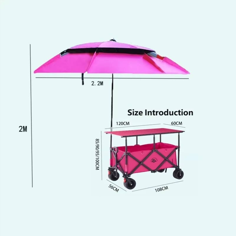 Gerobak Lipat Tugas Berat 420L - Outdoor Camping Folding Table ulasan dan harga